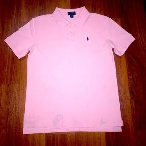 Ralph Lauren boys Pink Polo Collar Shirt XL